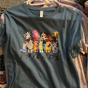 Blue t shirt with Bluey size medium